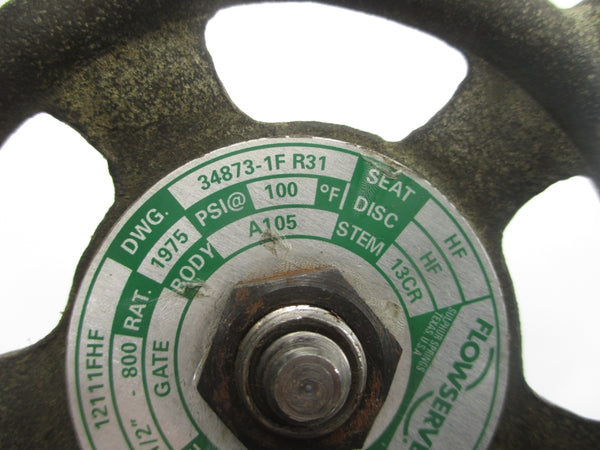FLOWSERVE API602/B16.34 12111FHF GATE 34873-1FR31 1975PSI 1/2" UNMP