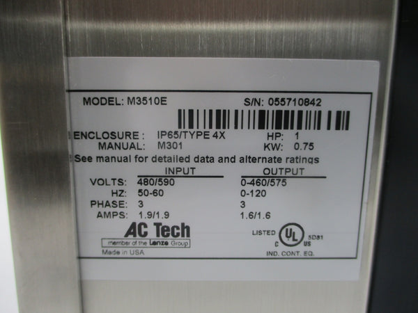 AC TECH M3510E 480/590V 1.9A NSMP