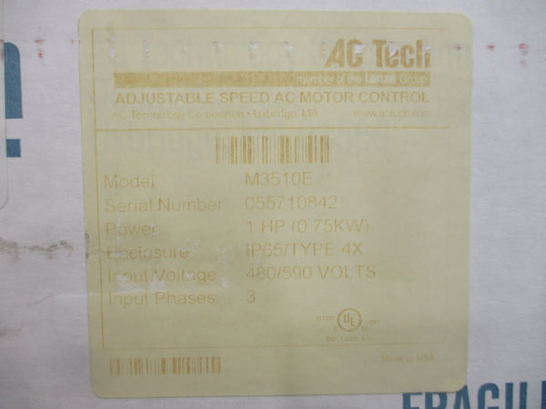 AC TECH M3510E 480/590V 1.9A NSMP