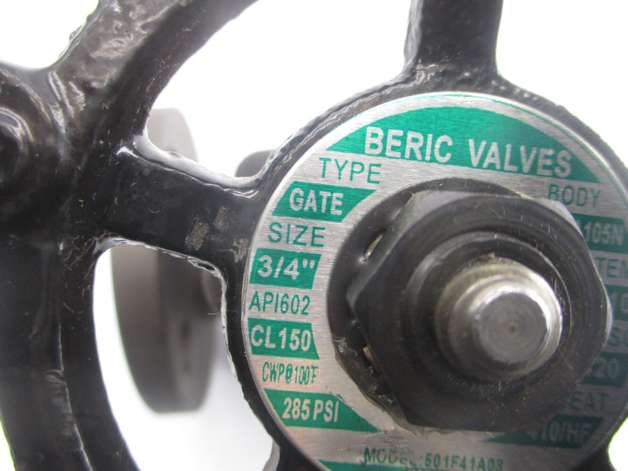 BERIC VALVES 601F41A08 285PSI 3/4" NSNP