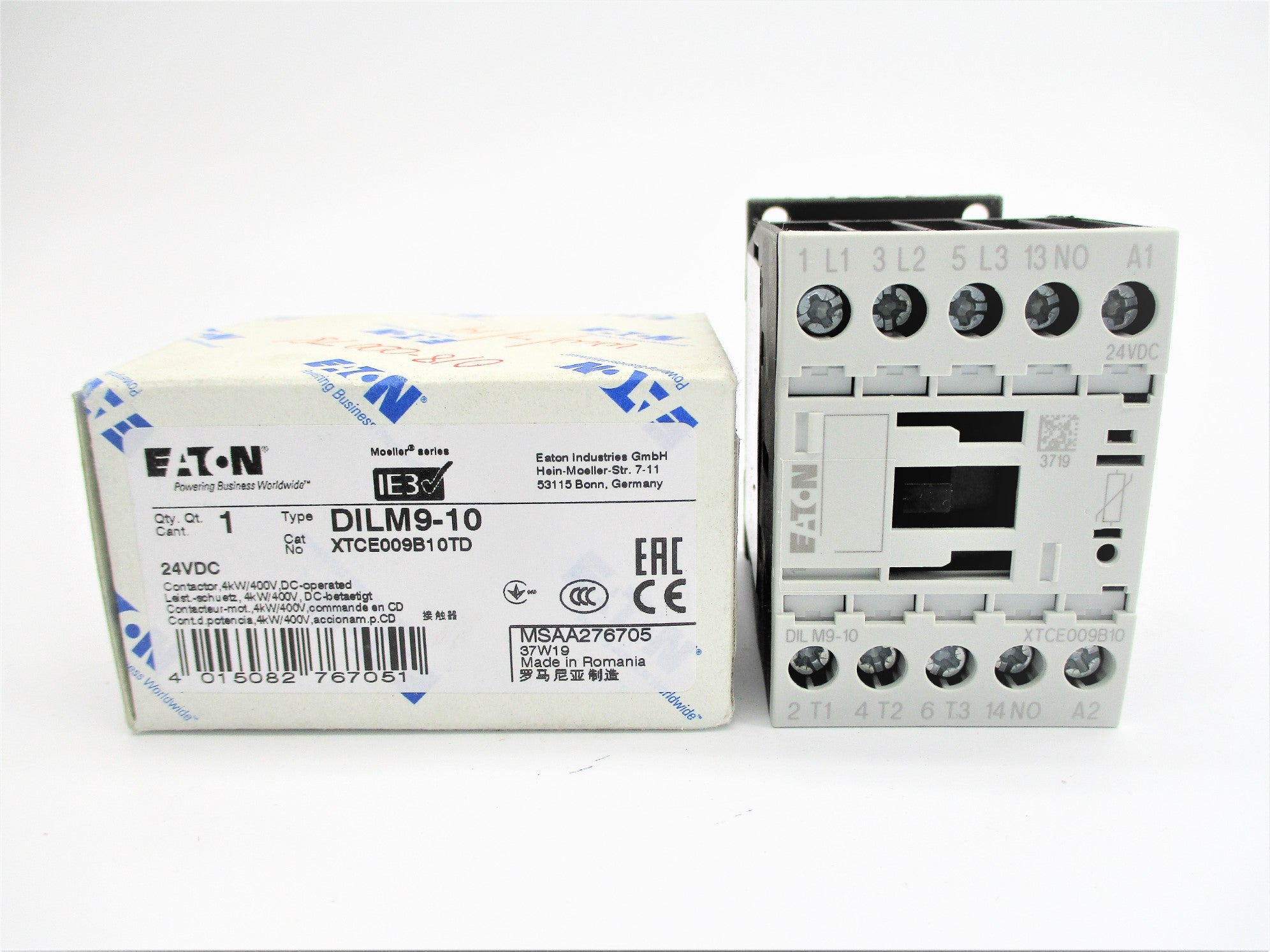 EATON XTCE009B10TD DILM9-10 24VDC NSMP