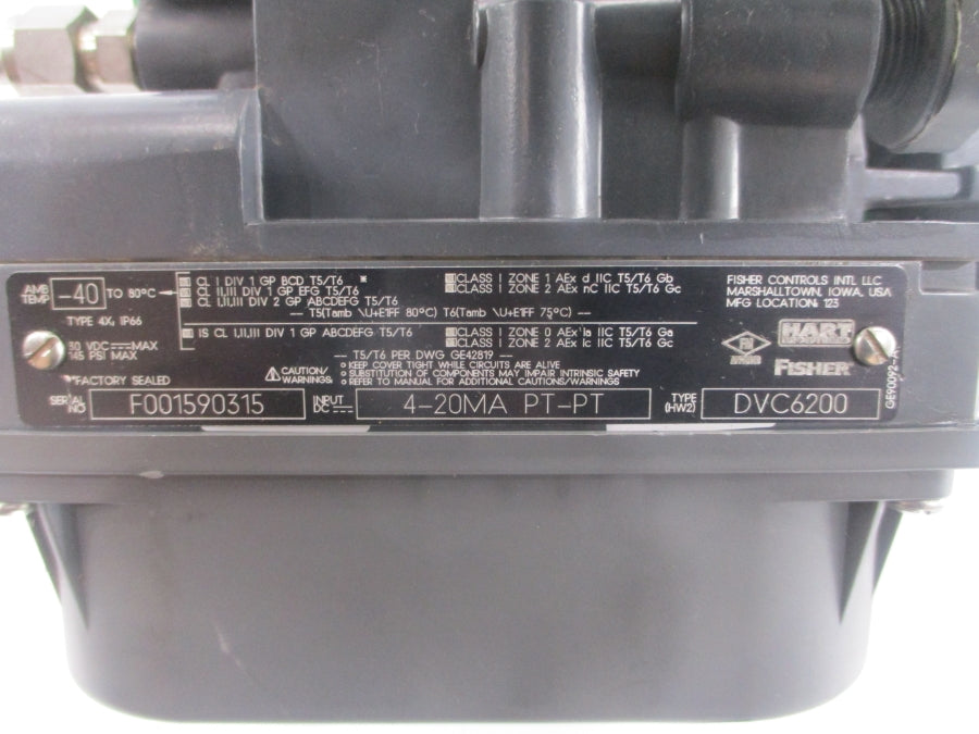 FISHER CONTROLS GL306ZV605 DVC6200 30VDC 145PSI 1-1/2" UNMP