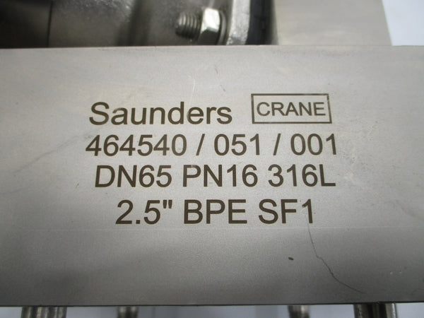 SAUNDERS S360 DN65 464540/051/001 PN16316L 2.5" UNMP