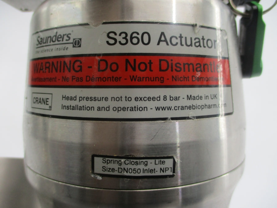 SAUNDERS S360 DN65 464540/068/001 S360 DN65PN16316L 2.5" UNMP