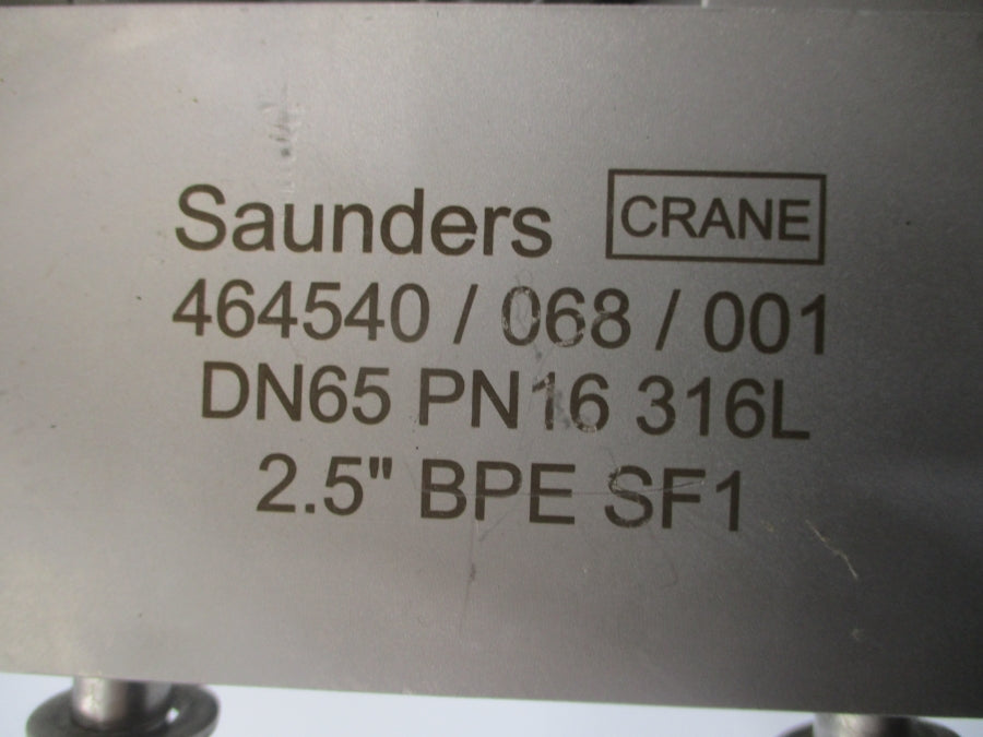 SAUNDERS S360 DN65 464540/068/001 S360 DN65PN16316L 2.5" UNMP