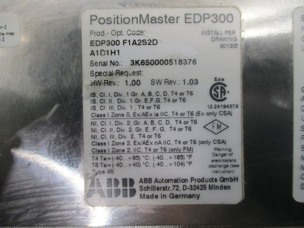 GULBINAT 4100.100.000 EDP300 F1A2S2D A1D1H1 REV. 1.03 UNMP