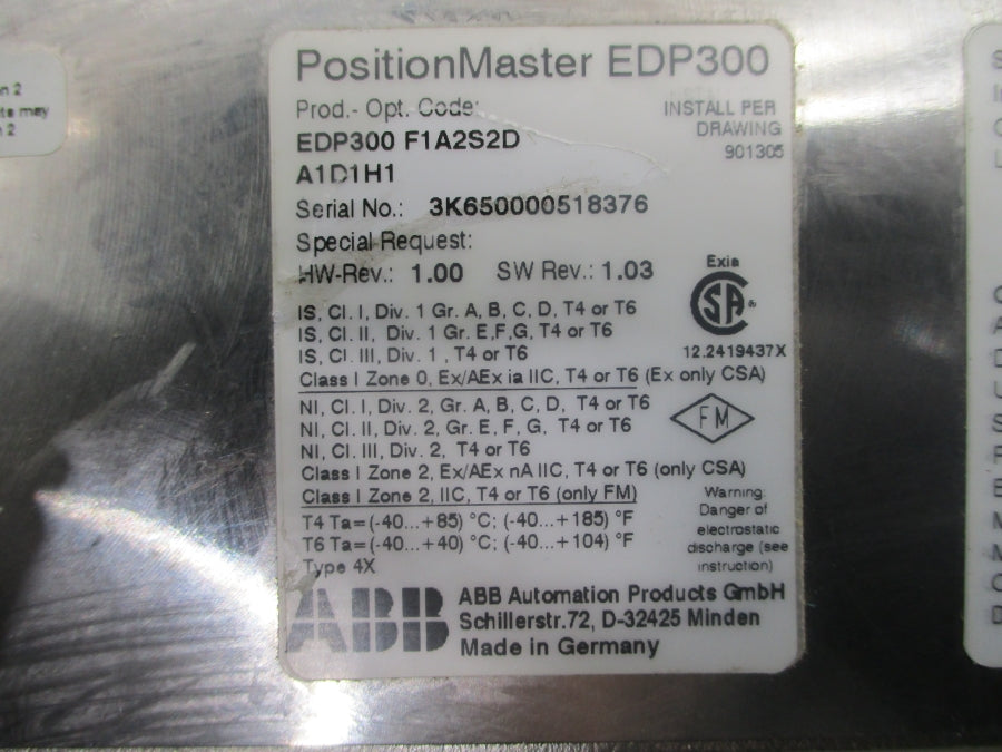 GULBINAT 4100.100.000 EDP300 F1A2S2D A1D1H1 REV. 1.03 UNMP