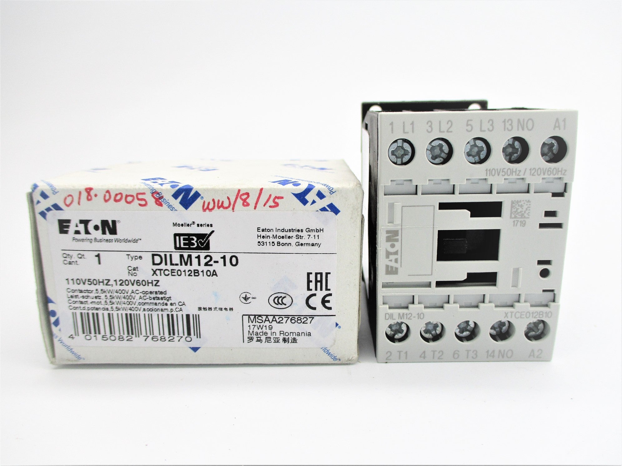EATON DILM12-10 XTCE012B10A 110/120V NSMP