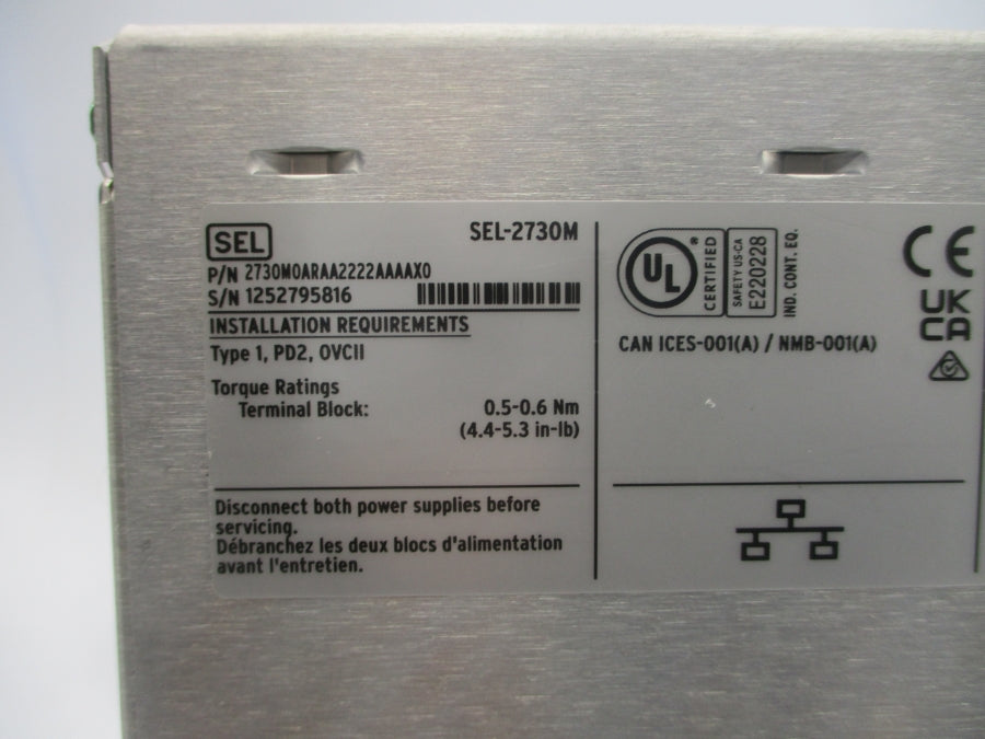 SEL SEL-2730M 2730M0ARAA2222AAAAX0 125-250V 2.9A UNMP