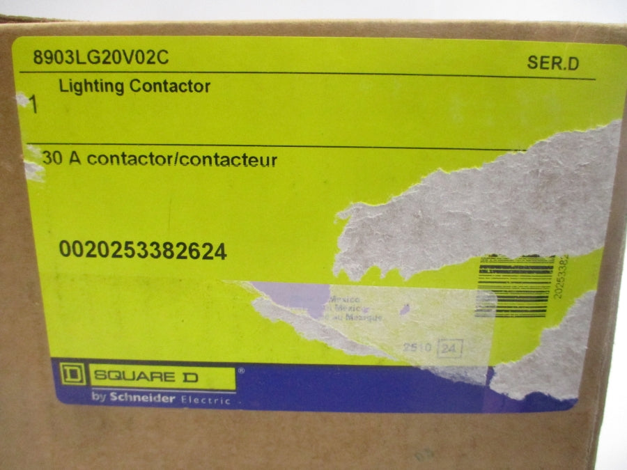 SQUARE D 8903LG20V02C SER. D 110/120V 30A NSMP