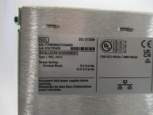 SEL 2730M0ARAA2222AAAAX0 SEL-2730M F/W 2730MR112-V3 125-250V 2.9A NSMP