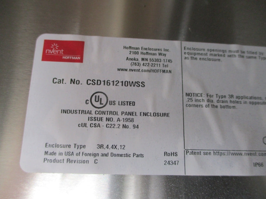 NVENT CSD161210WSS NSMP