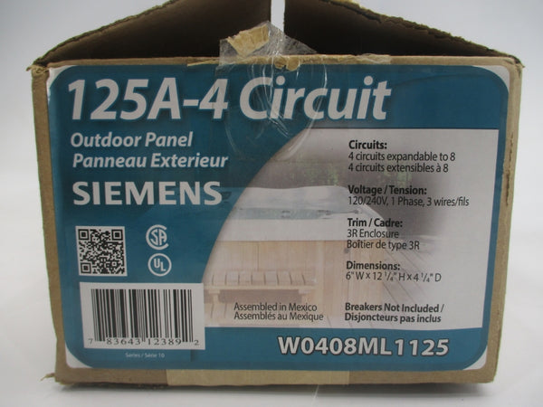 SIEMENS W0408ML1125 SER. A 120/240V 125A NSMP