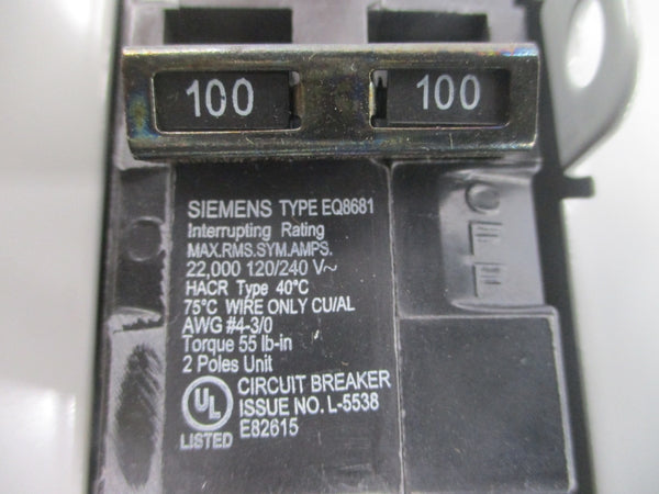 SIEMENS SNC1632B1100W 120/240V 100A NSMP