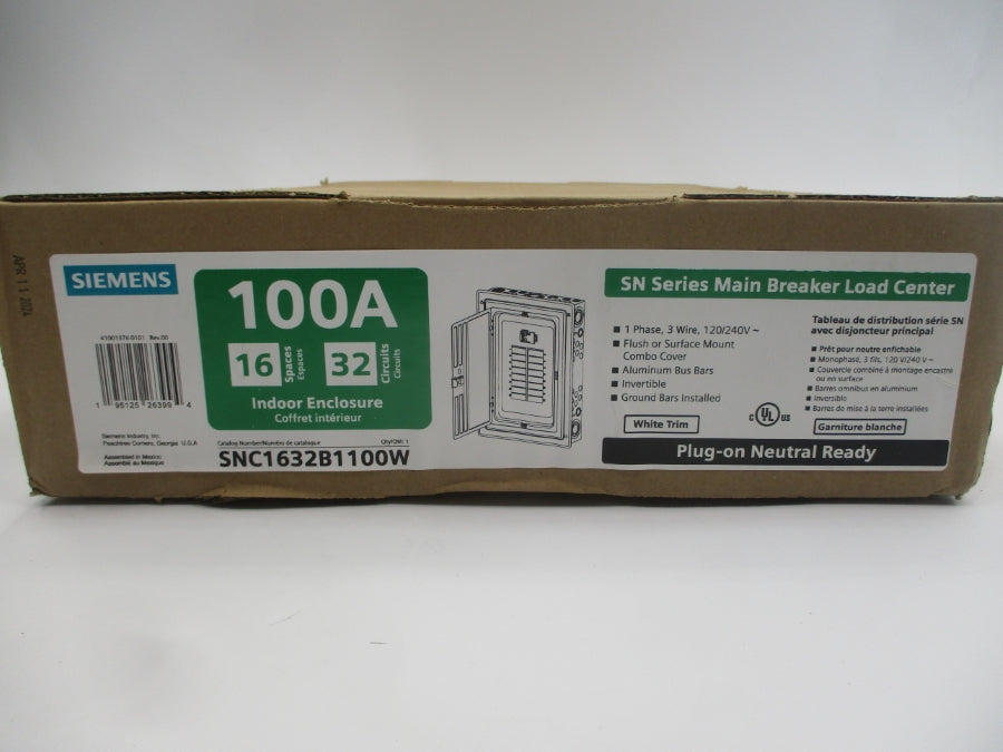 SIEMENS SNC1632B1100W 120/240V 100A NSMP