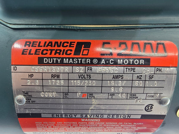 RELIANCE ELECTRIC C56H1307R 115/230V 19.2/9.6A NSNP