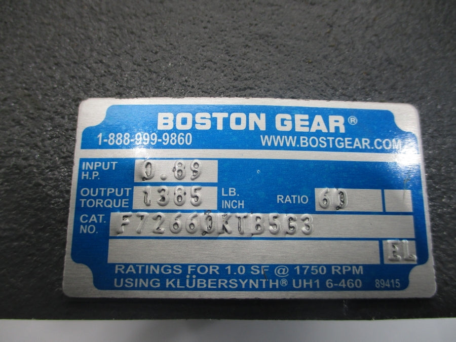 BOSTON GEAR F72660KTB5G3 NSMP