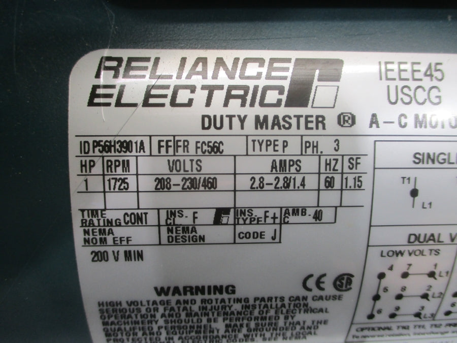 RELIANCE ELECTRIC P56H3901A 208-230/460V 2.8-2.8/1.4A NSMP
