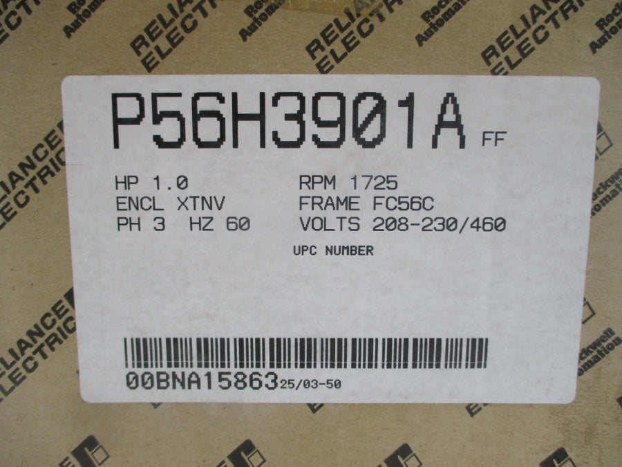 RELIANCE ELECTRIC P56H3901A 208-230/460V 2.8-2.8/1.4A NSMP