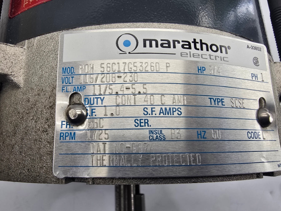 MARATHON ELECTRIC 056C17G5326 115/208-230V 11/5.4-5.5A NSMP