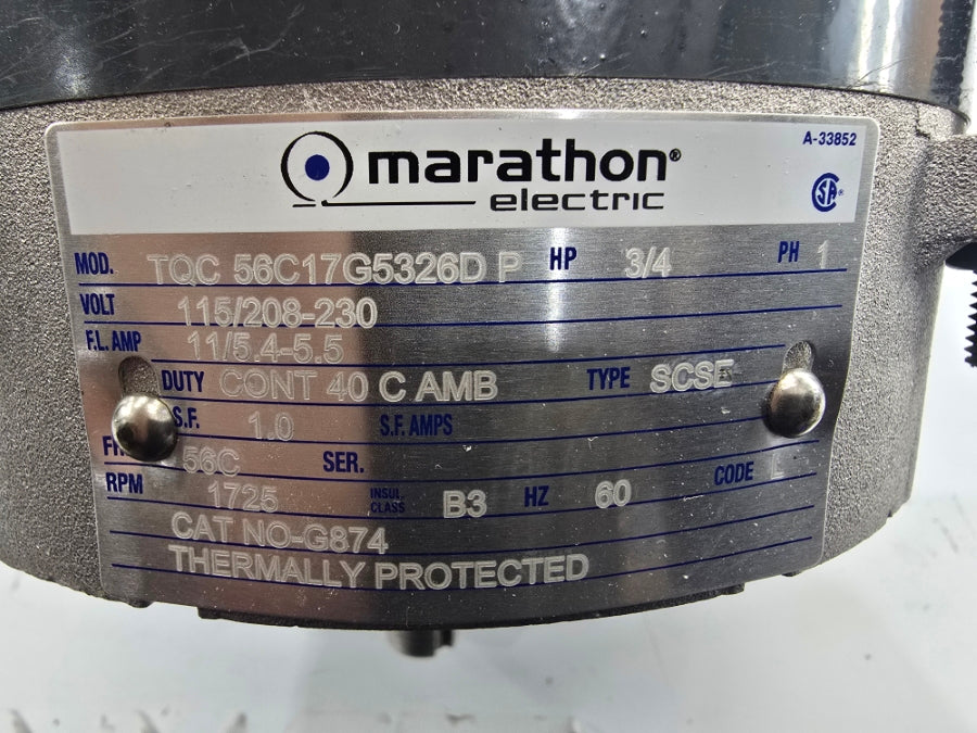 MARATHON ELECTRIC G874 56C17G5326DP 115/208-230V 11/5.4-5.5A NSNP