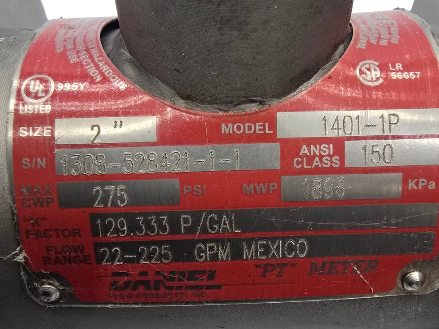 DANIEL FLOW PRODUCTS 1401-1P 275PSI 2" (AS PICTURED) NSNP