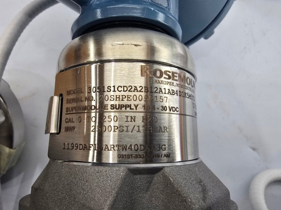 ROSEMOUNT 3051S1CD2A2B12A1AB4D1K5M5T1 10.5-30VDC 2500PSI NSMP