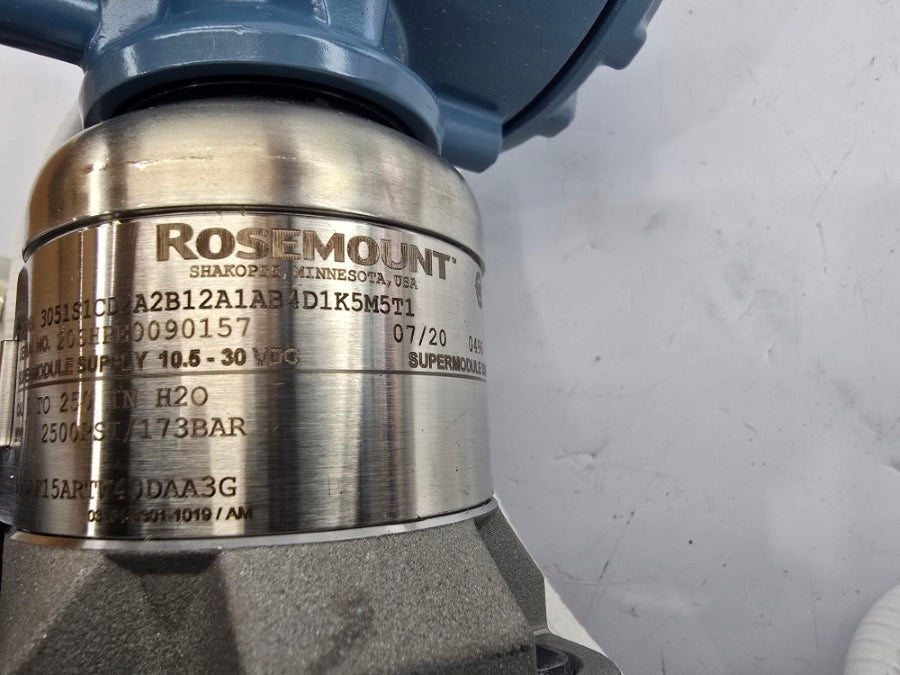 ROSEMOUNT 3051S1CD2A2B12A1AB4D1K5M5T1 10.5-30VDC 2500PSI NSMP