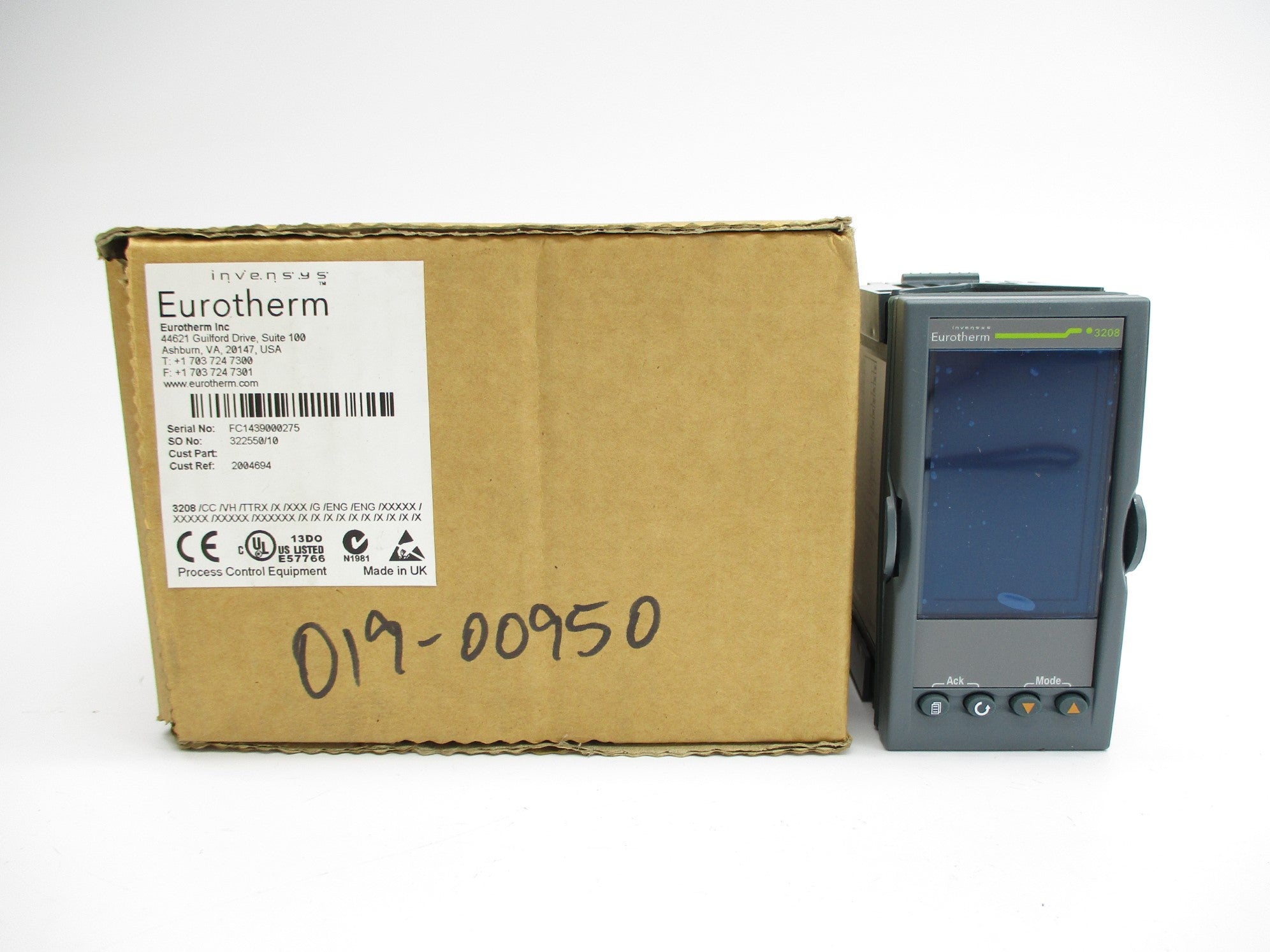 EUROTHERM 3208/CC/VH/TTRX/X/XXX/G/ENG/ENG/XXXXX NSMP