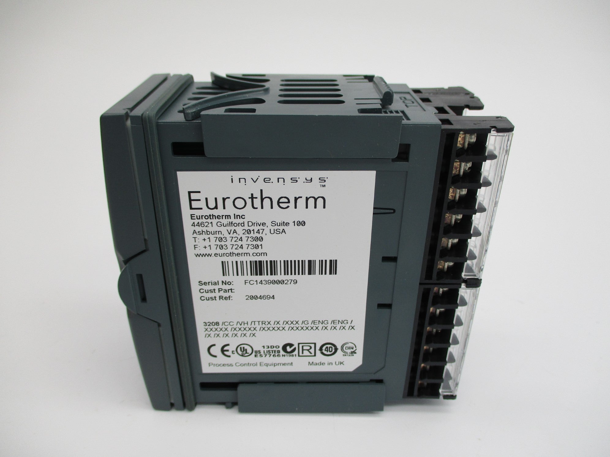 EUROTHERM 3208/CC/VH/TTRX/X/XXX/G/ENG/ENG/XXXXX NSMP