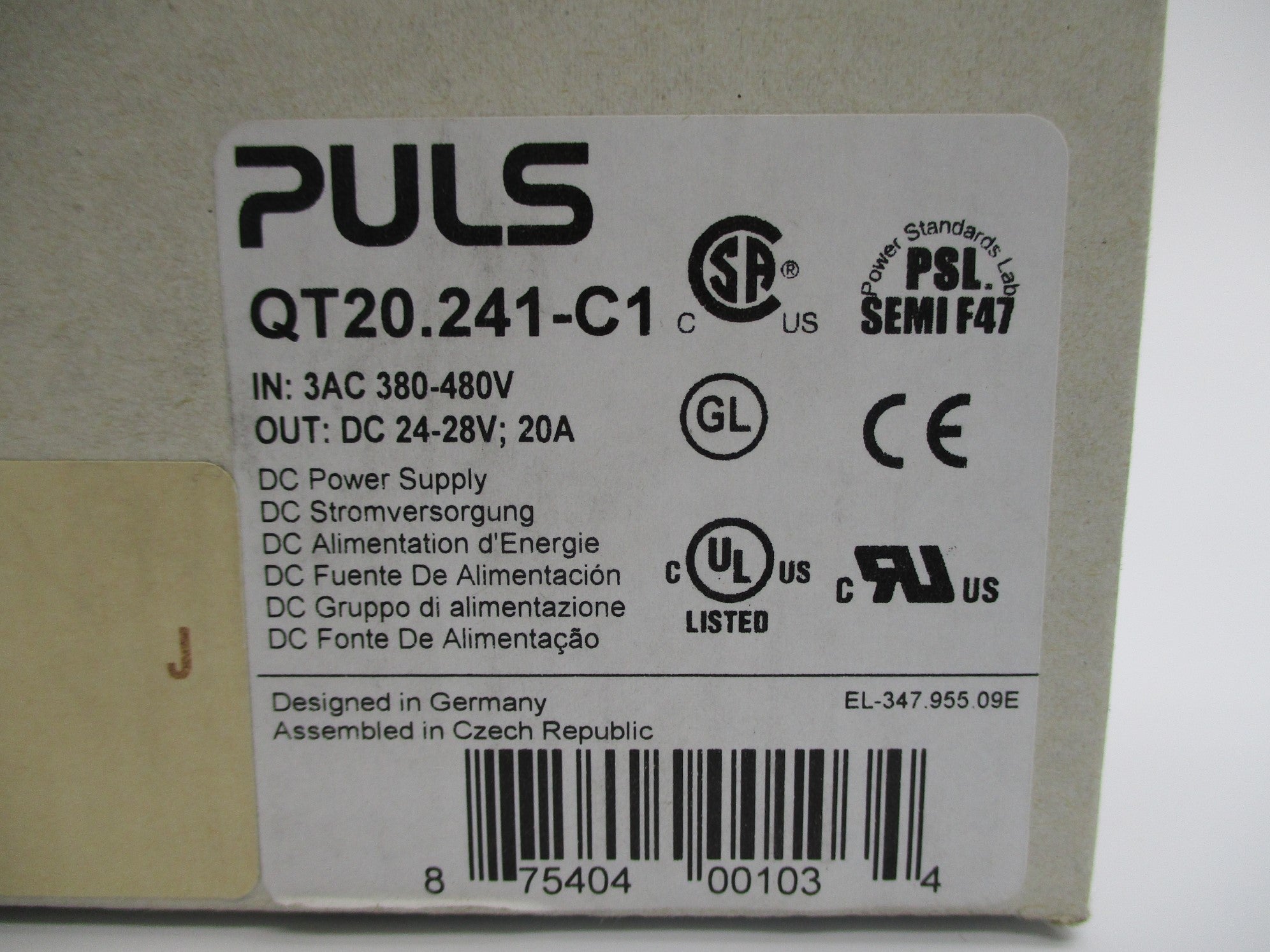 PULS QT20.241-C1 380-480VAC 0.9-0.65A NSMP