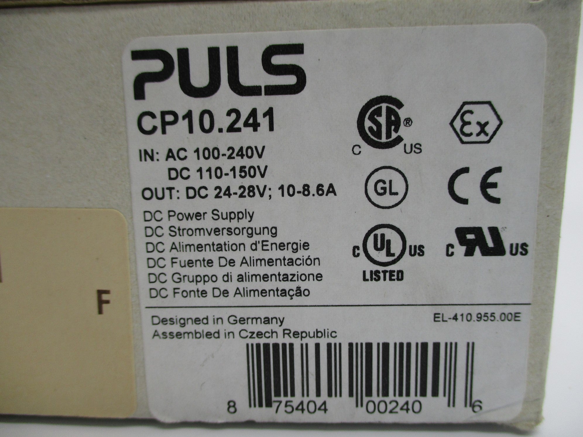 PULS CP10.241 100-240VAC 10A NSMP