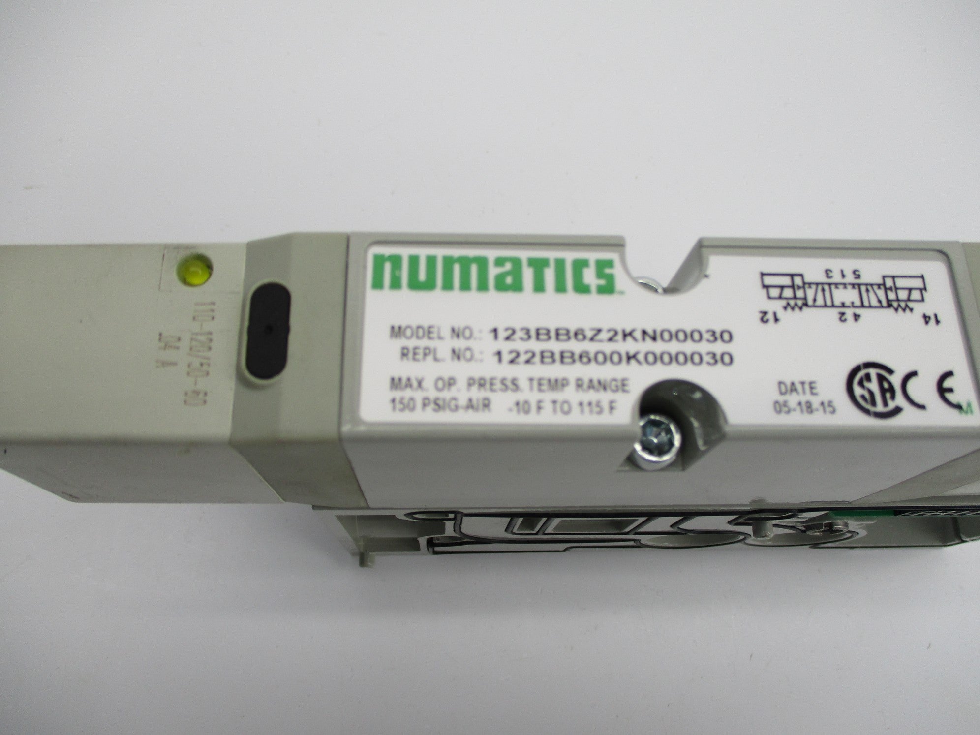 NUMATICS 123BB6Z2KN00030 110/120V 150PSIG NSNP