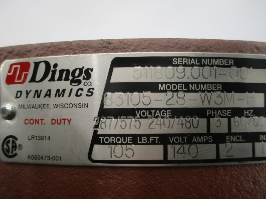 DINGS DYNAMICS 83105-28-W3M-H 240/480V 140A NSNP