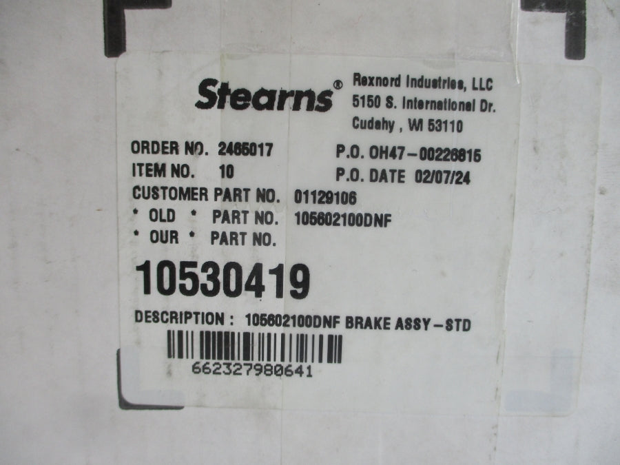 STEARNS 105602100DNF 480/575V 0.8/0.1A NSMP