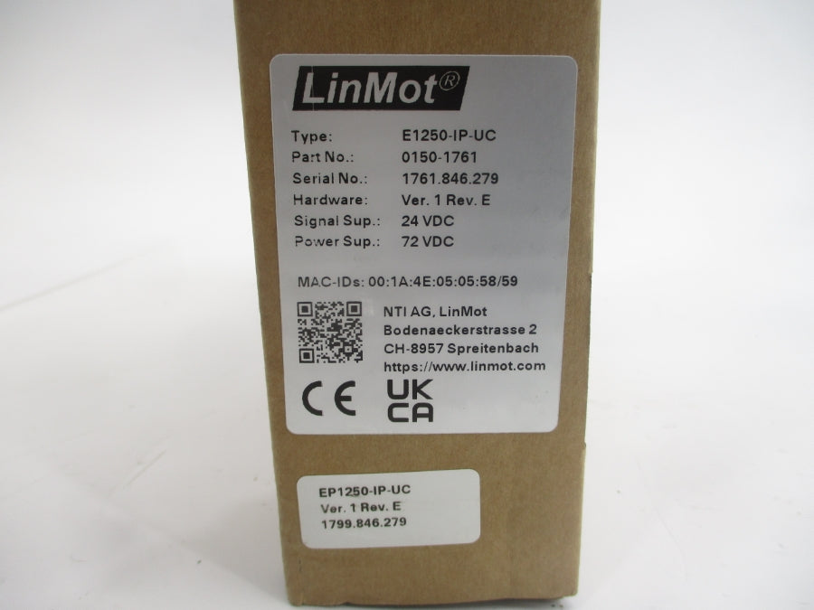 LINMOT E1250-IP-UC 0150-1761 24VDC REV. E NSMP