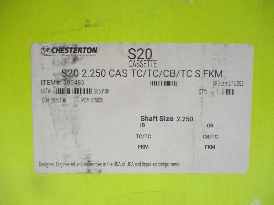 CHESTERTON S20 S202.250CASTC/TC/CB/TCSFKM 180485 2.250" NSMP