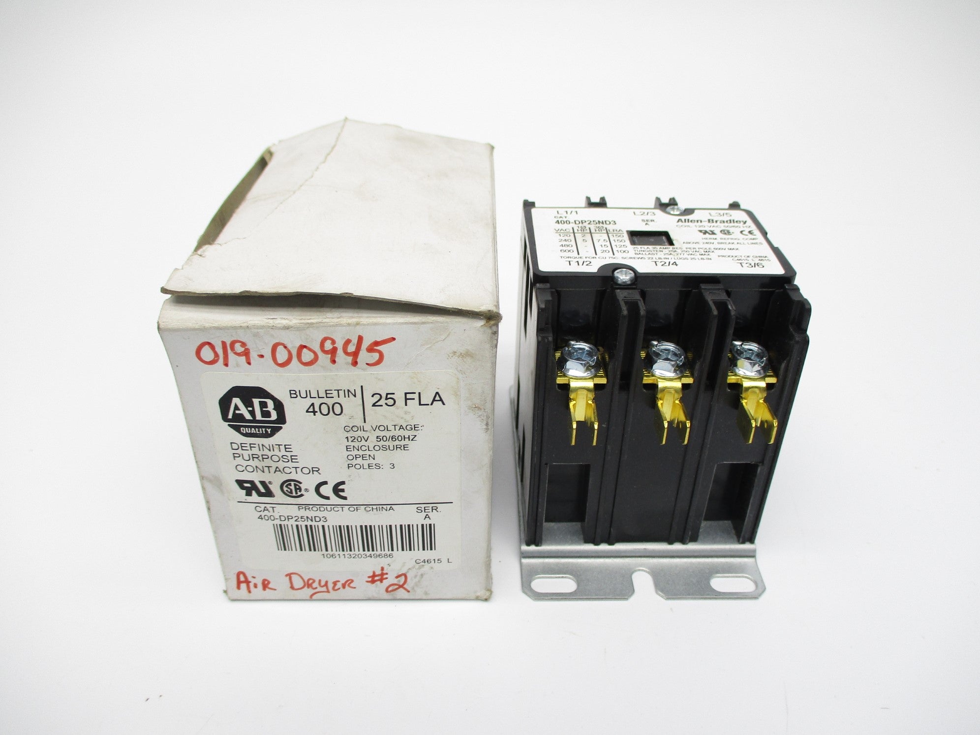 ALLEN BRADLEY 400-DP25ND3 SER. A 120VAC 35A (WH) NSMP