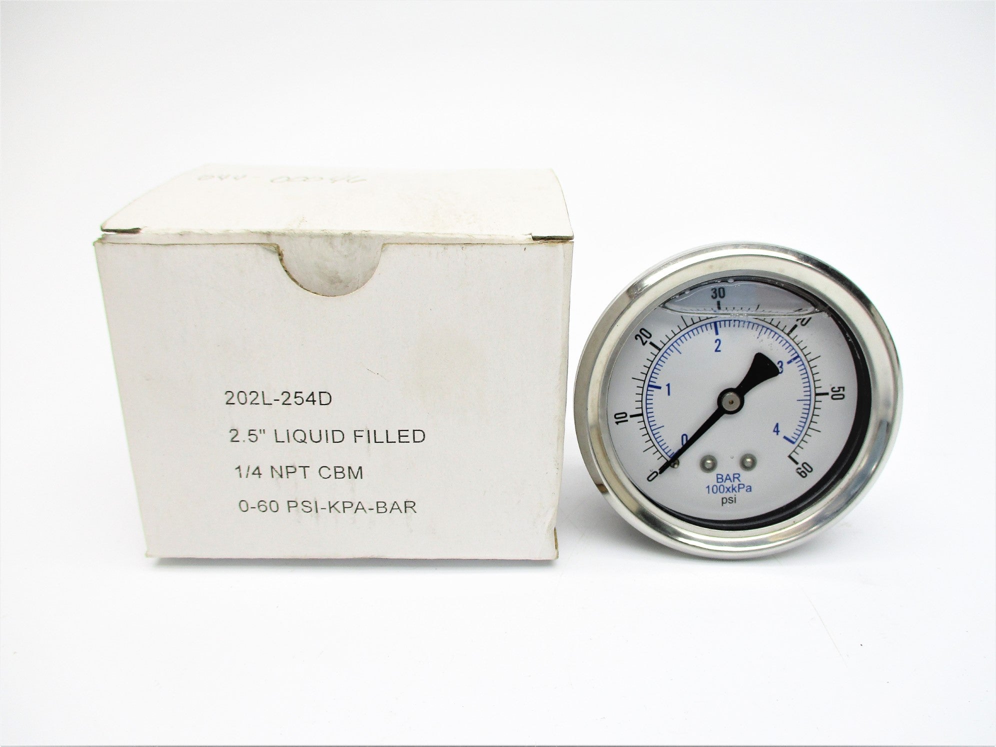 GAUGE 202L-254D 0-60PSI NSMP