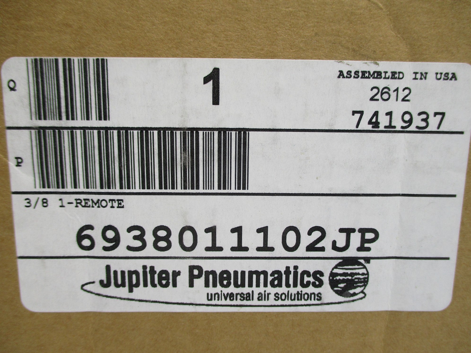 JUPITER PNEUMATICS 6938011102JP 145PSI NSMP