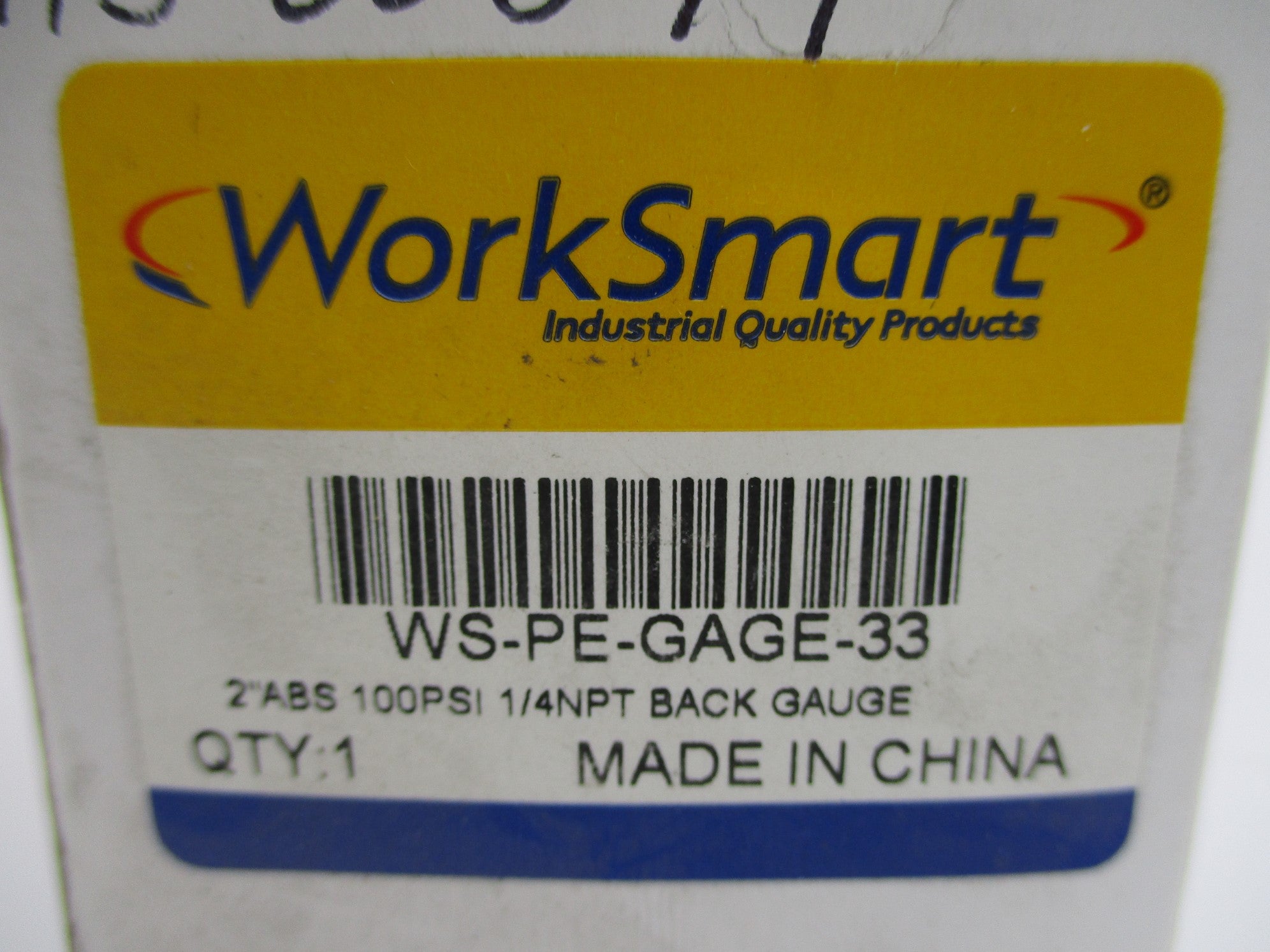 WORKSMART WS-PE-GAGE-33 100PSI NSMP