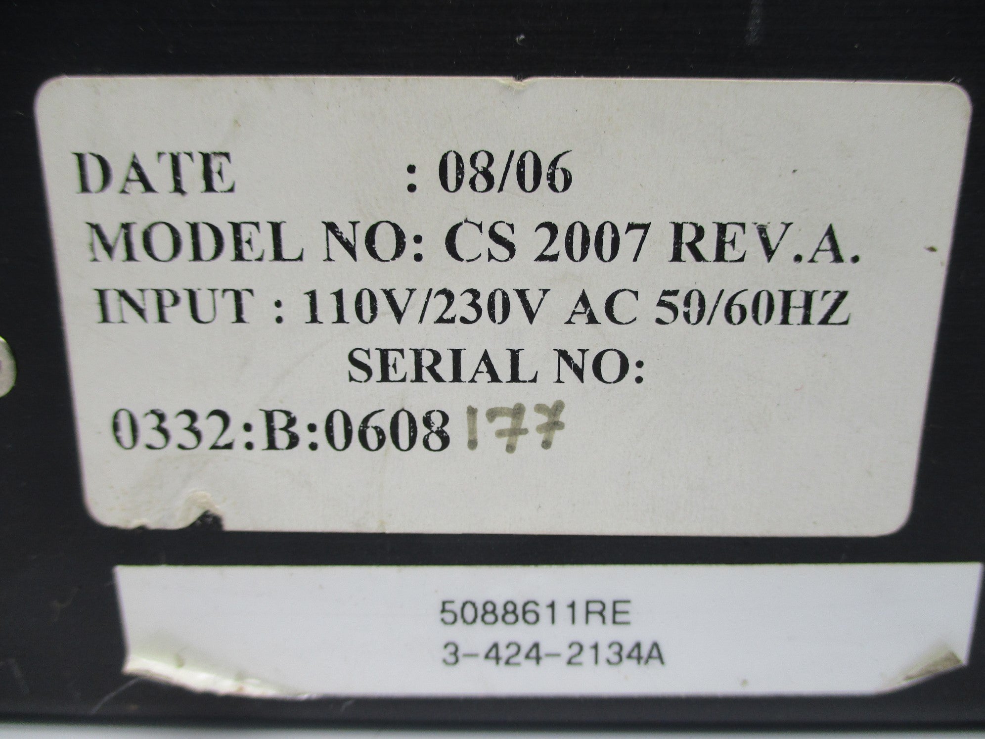 POWER SUPPLY CS2007 UNMP