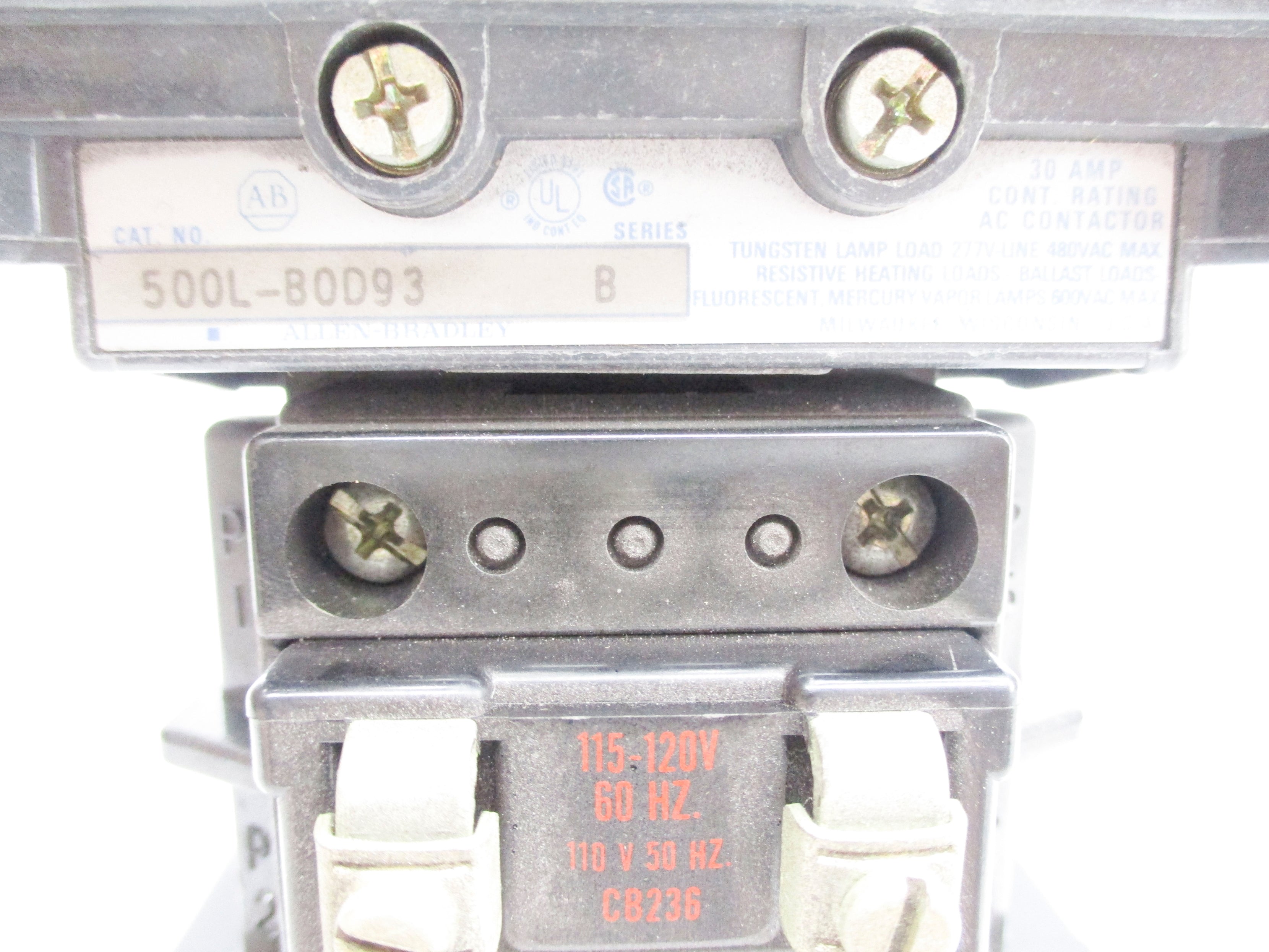 ALLEN BRADLEY 500L-BOD93 SER. B 110/115-120V 30A NSNP