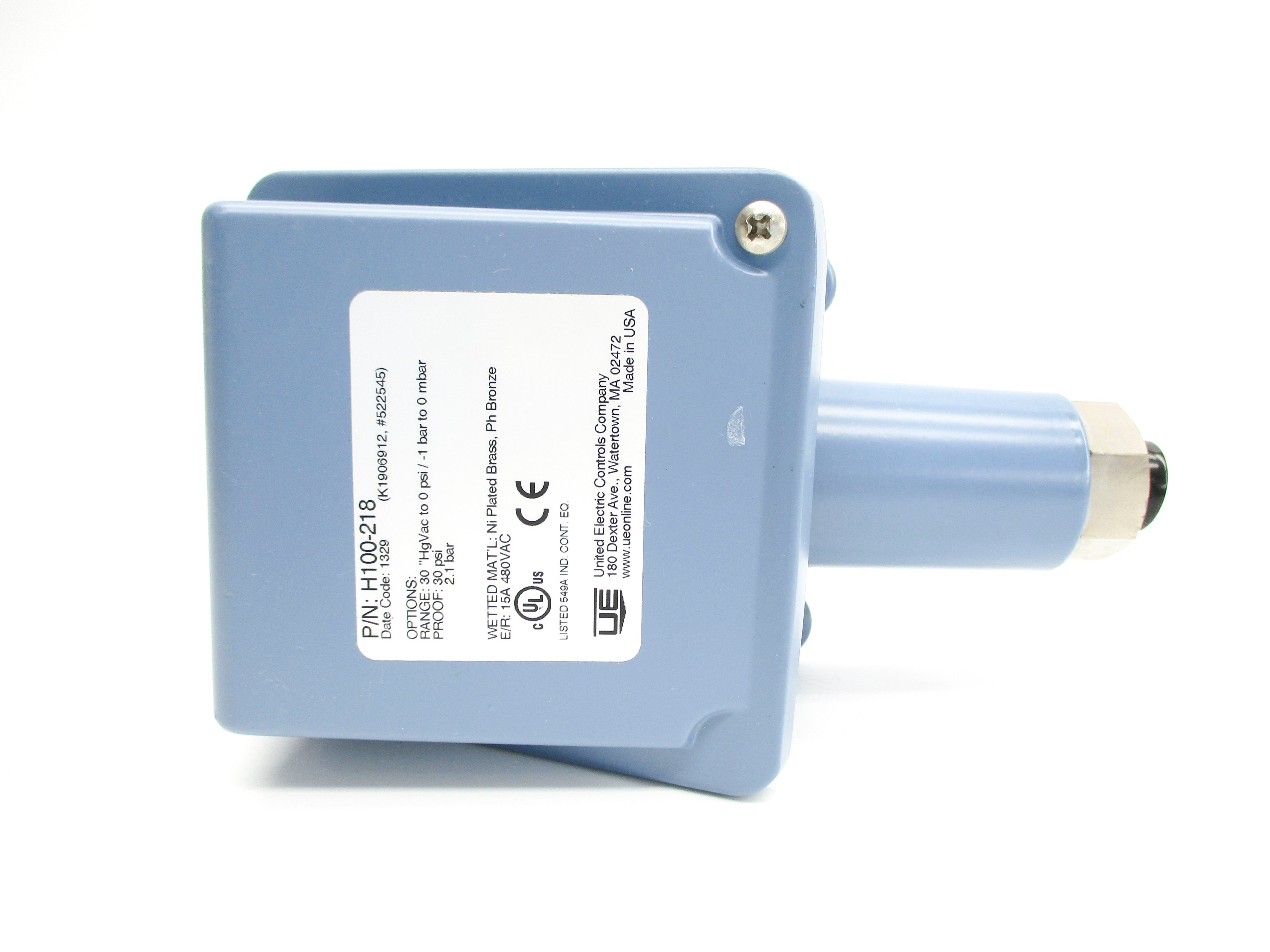 UNITED ELECTRIC H100-218 30PSI NSMP