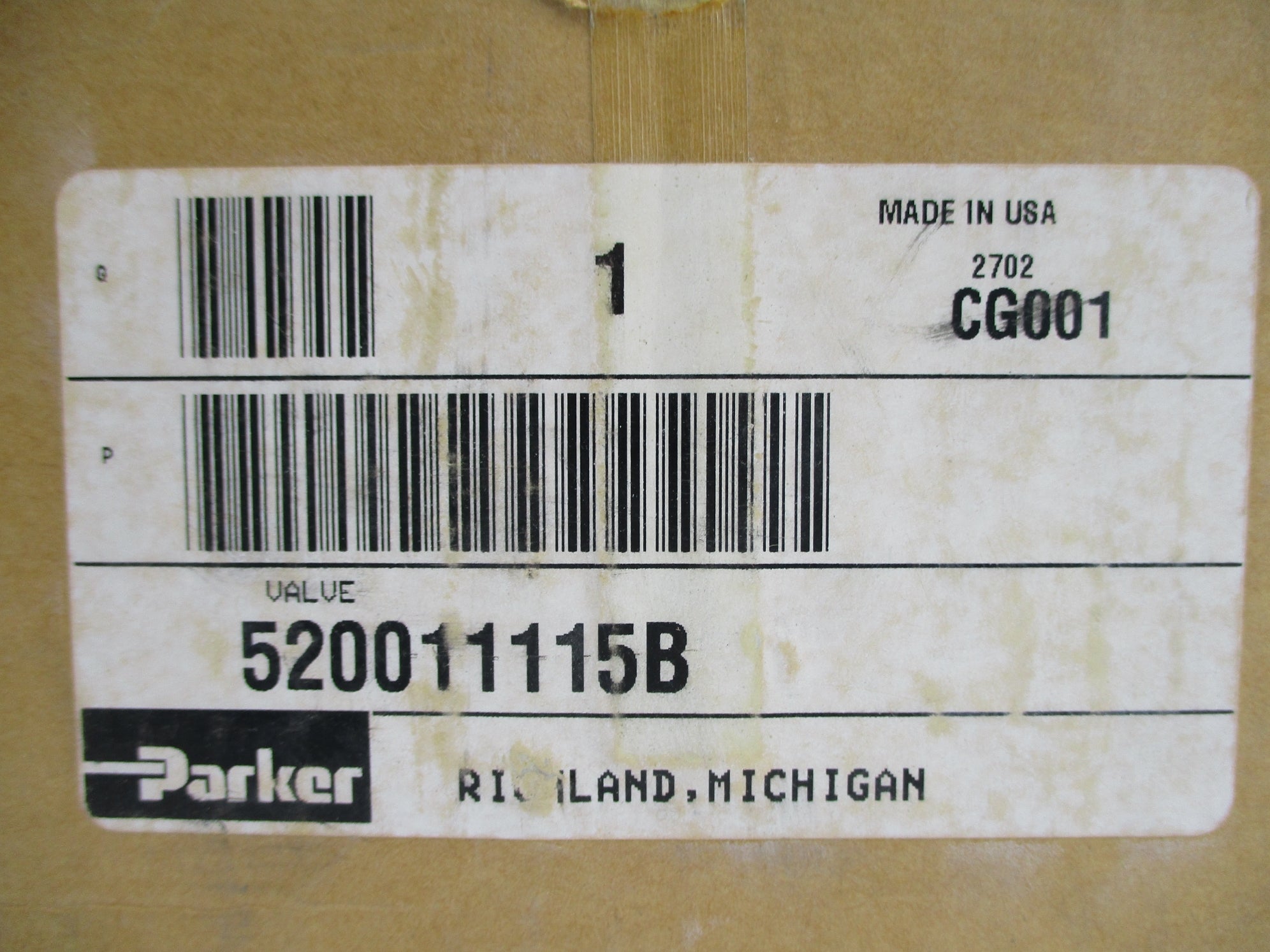 PARKER 520011115B 110/120VAC 150PSI NSMP