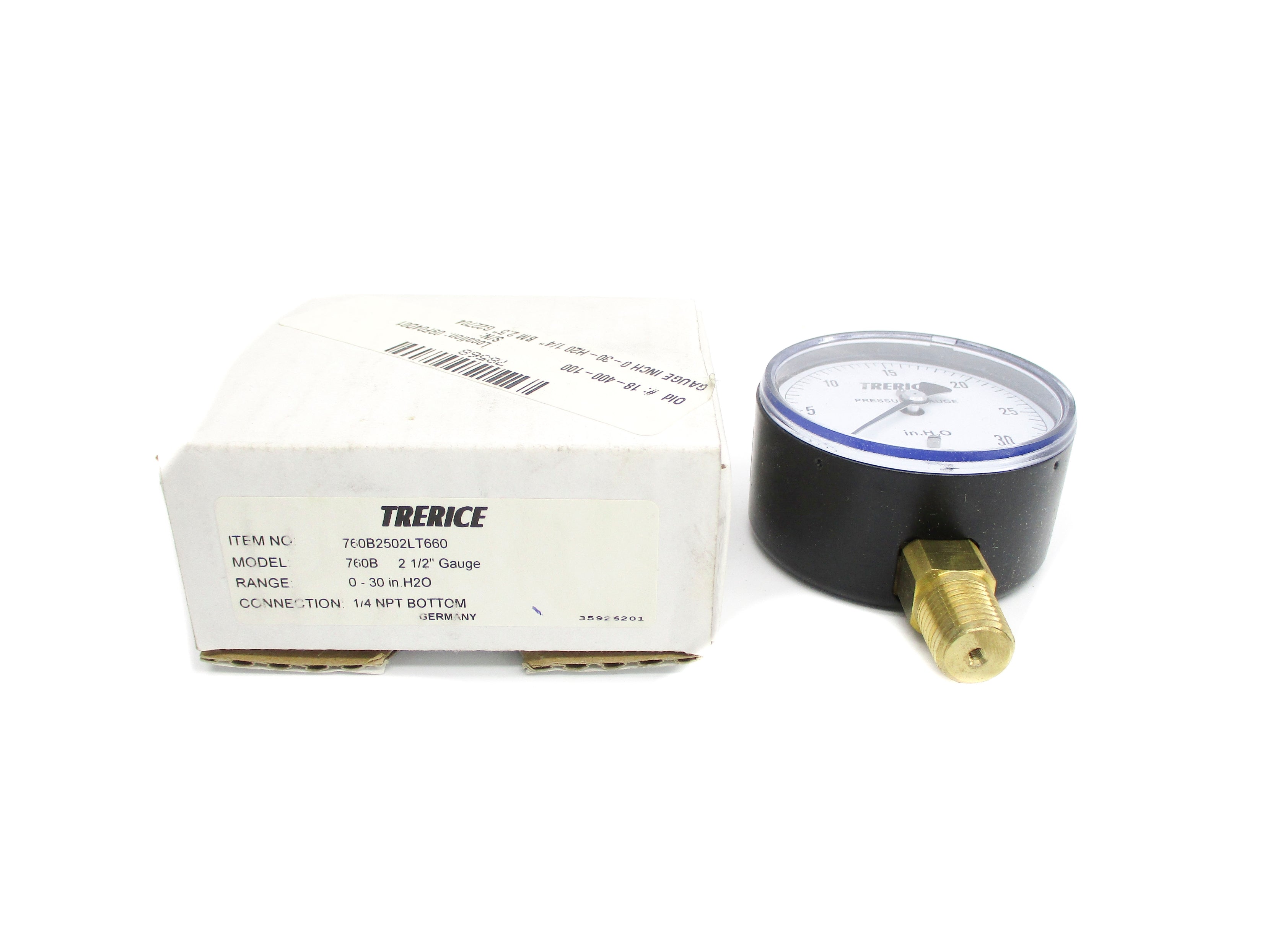 TRERICE 760B2502LT660 0-30IN.H2O NSMP