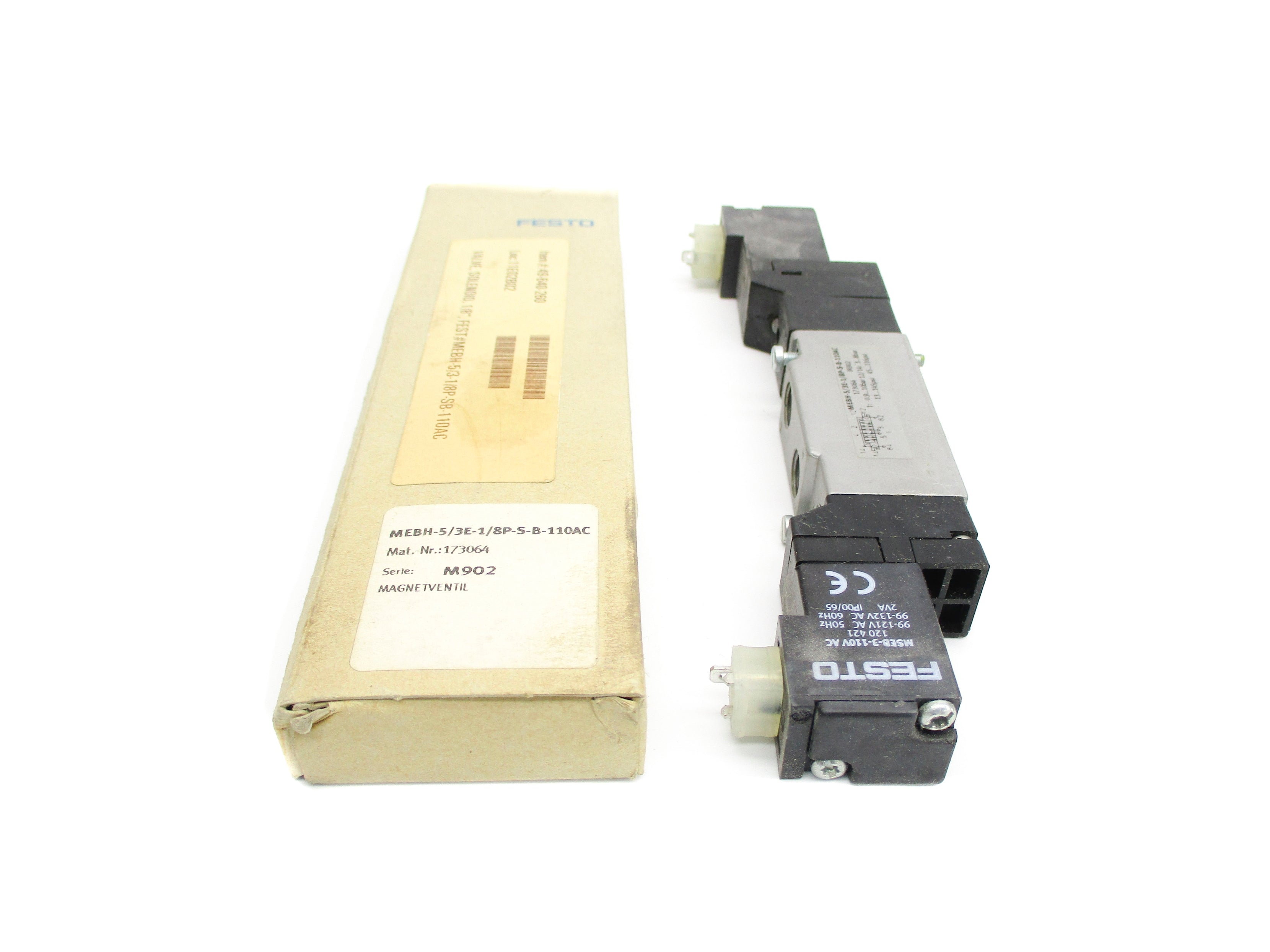 FESTO MEBH-5/3E-1/8P-S-B-110AC 110VAC 13-145PSI NSMP