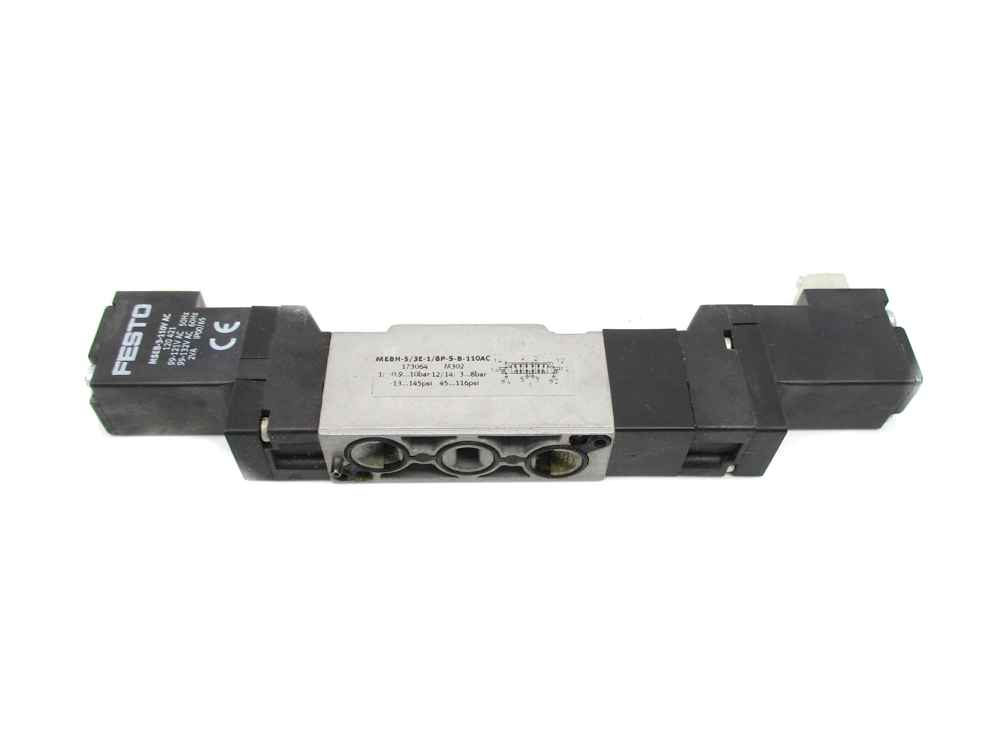 FESTO MEBH-5/3E-1/8P-S-B-110AC 110VAC 13-145PSI NSNP