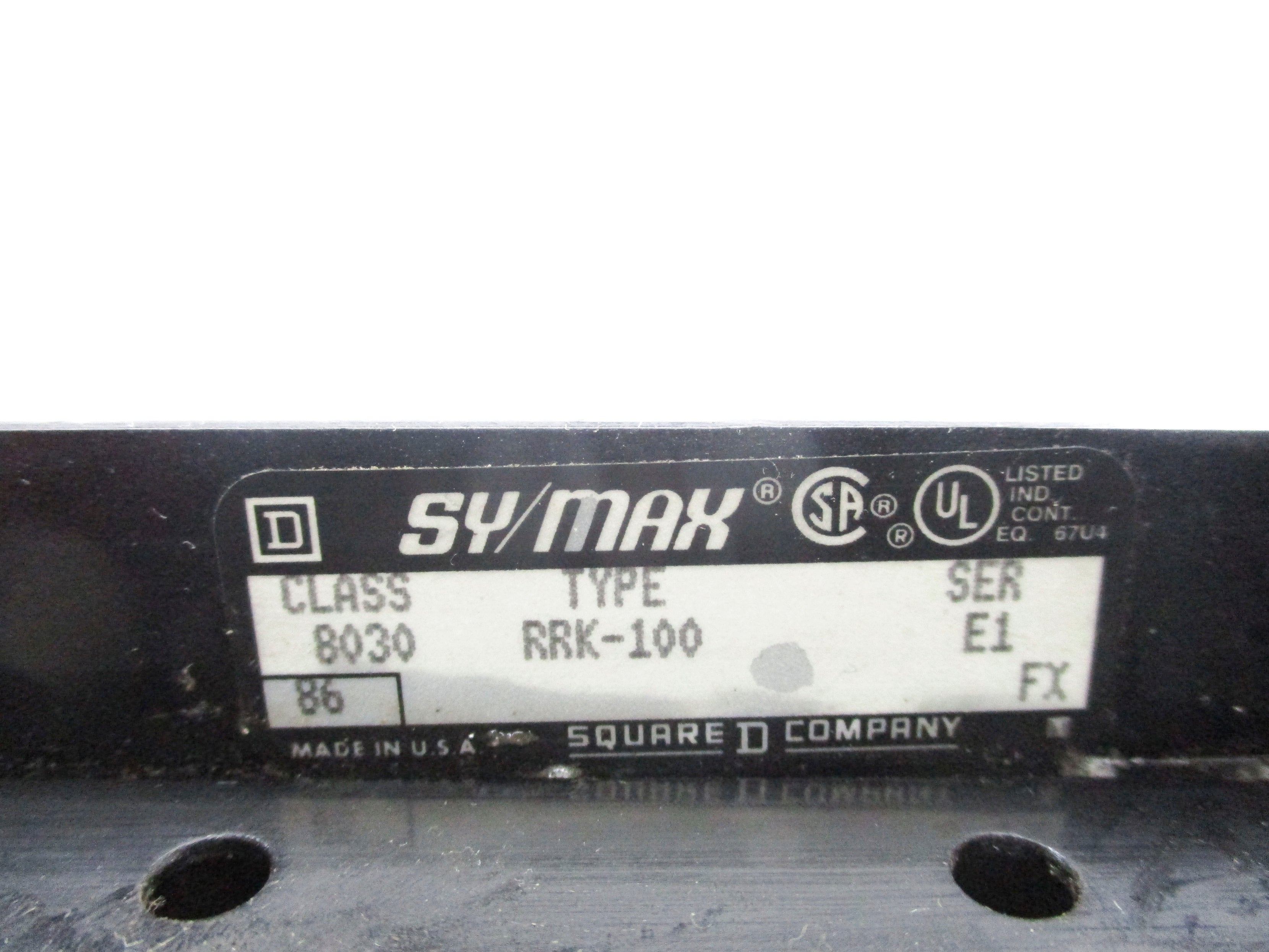 SQUARE D 8030RRK100 SER. E1 UNMP