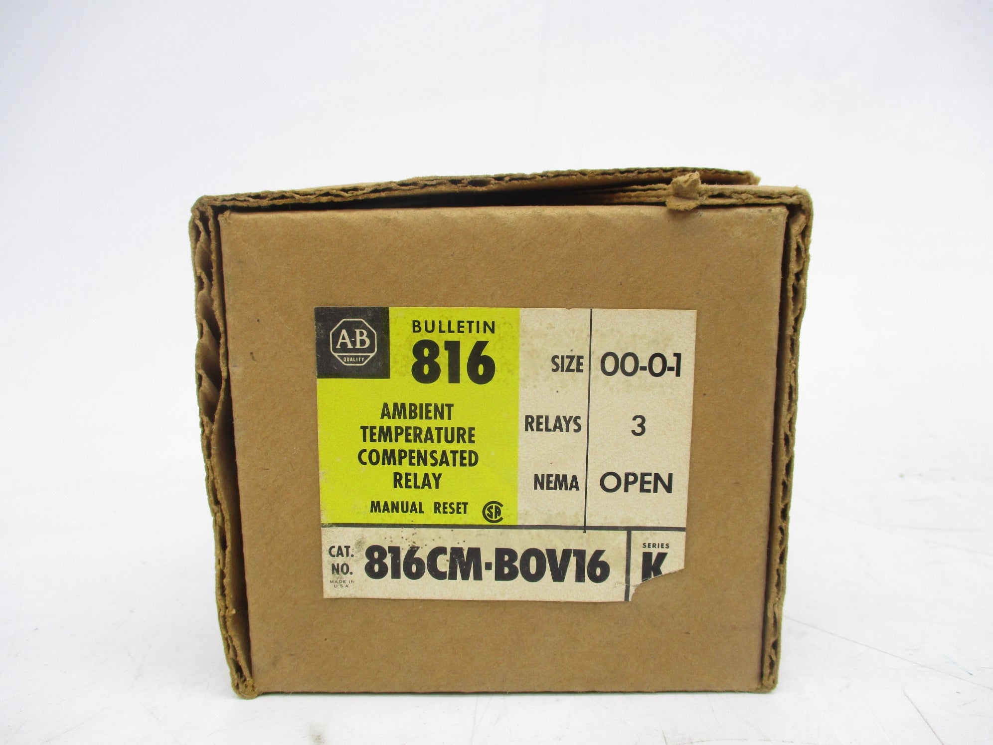 ALLEN BRADLEY 816CM-BOV16 SER. K (BR/YL) NSMP